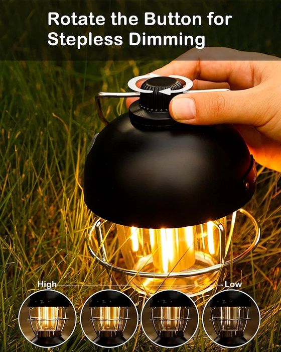 Felinar retro/lampa reincarcabila 5000 mAh pentru drumetii/camping