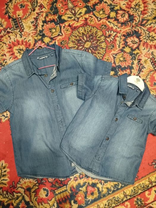 Фемилилук парные рубашки джинсовые