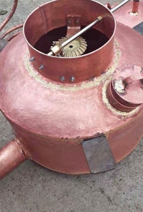 Vand cazan de 90 l din cupru alimenatr