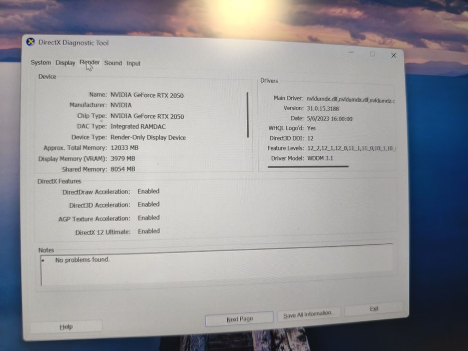 Laptop gaming Lenovo i5 a12a cu RTX  8Gb Ram 16Gb ssd 512 WIN 11 GTA
