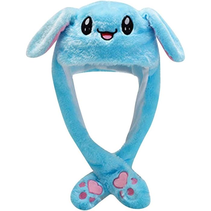 Пухкава шапка с LED и движещи се уши,