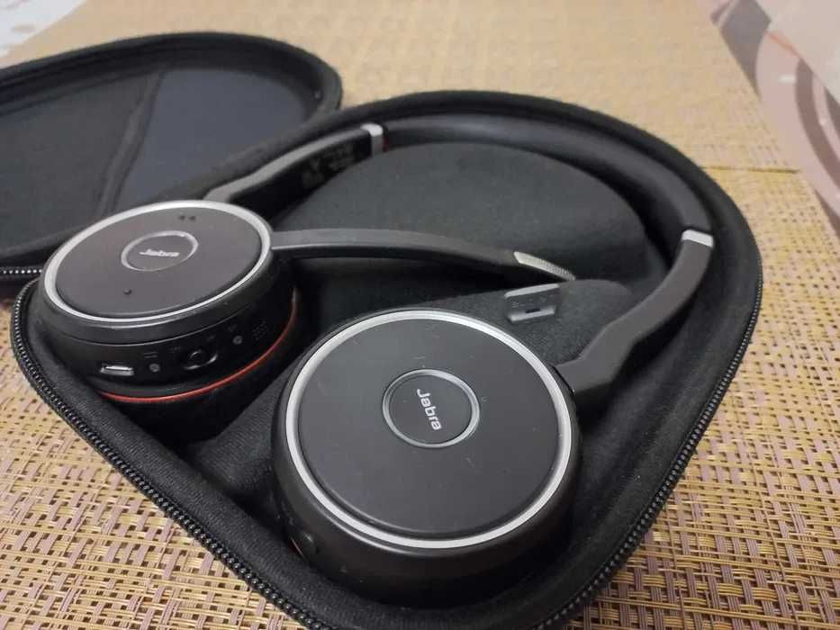 Casti JABRA Evolve 75 Bluetooth Noise Cancelling Tele Work cu Dongle