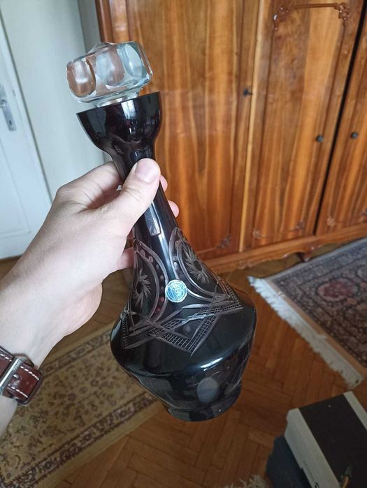 Set pahare cu decantor - cristal Bohemia