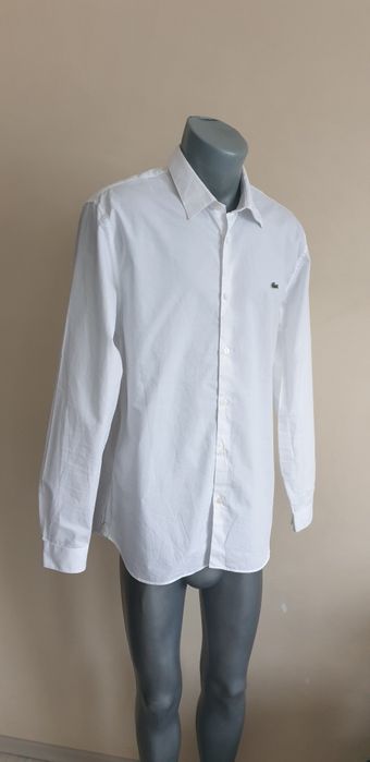 Lacoste Slim Fit Mens Size - 41 /16/ M НОВО! ОРИГИНАЛ! Мъжка Риза!