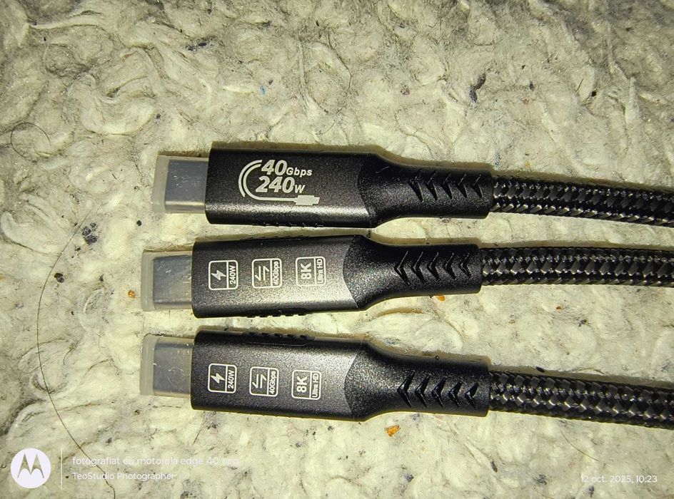 Cablu FDBRO 8K USB4 40Gbps 240W PD3.1 QC4.0 pentru Thunderbolt 4 tip C