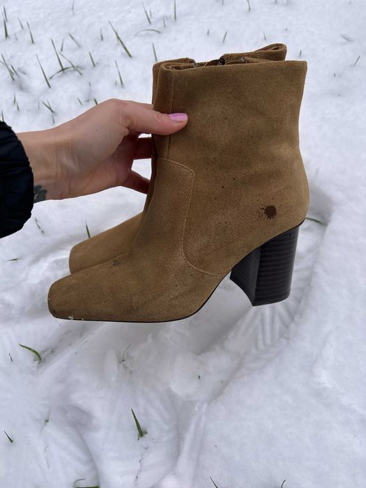 Боти MANGO, естествена кожа, 35 номер