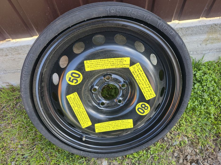 Roata Rezerva SLIM 5x112 18'' 195/75/18 - Space Master OEM AUDI Q5  - NOUA