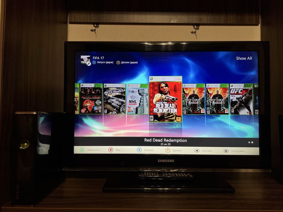 Xbox 360 SLIM + 29 игр - ПРОШИТЫЙ