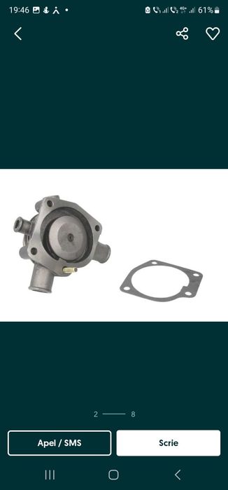 Pompa de apa cu fulie tractor Massey Ferguson.

Compatibila cu urmatoa