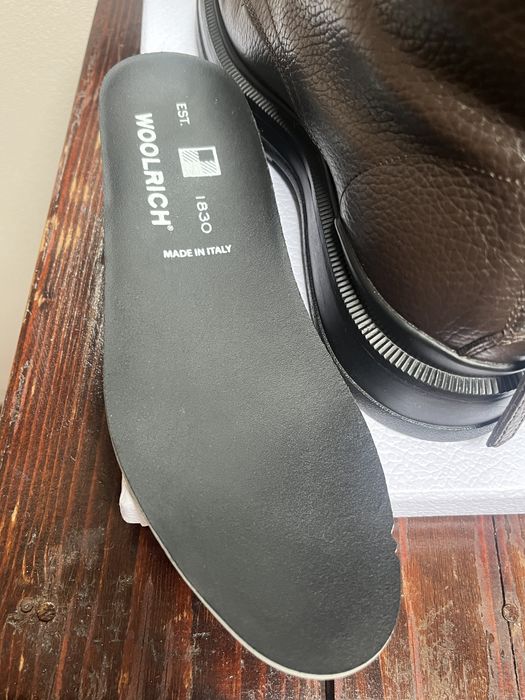 Ghete Woolrich, 'heavy-duty', piele naturală, maro