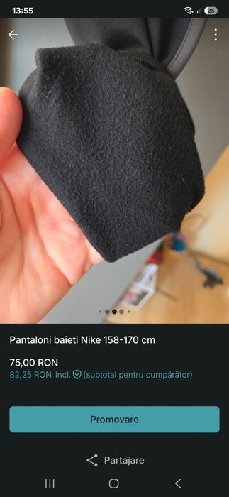 Pantaloni trening băieți Nike 158-170 cm