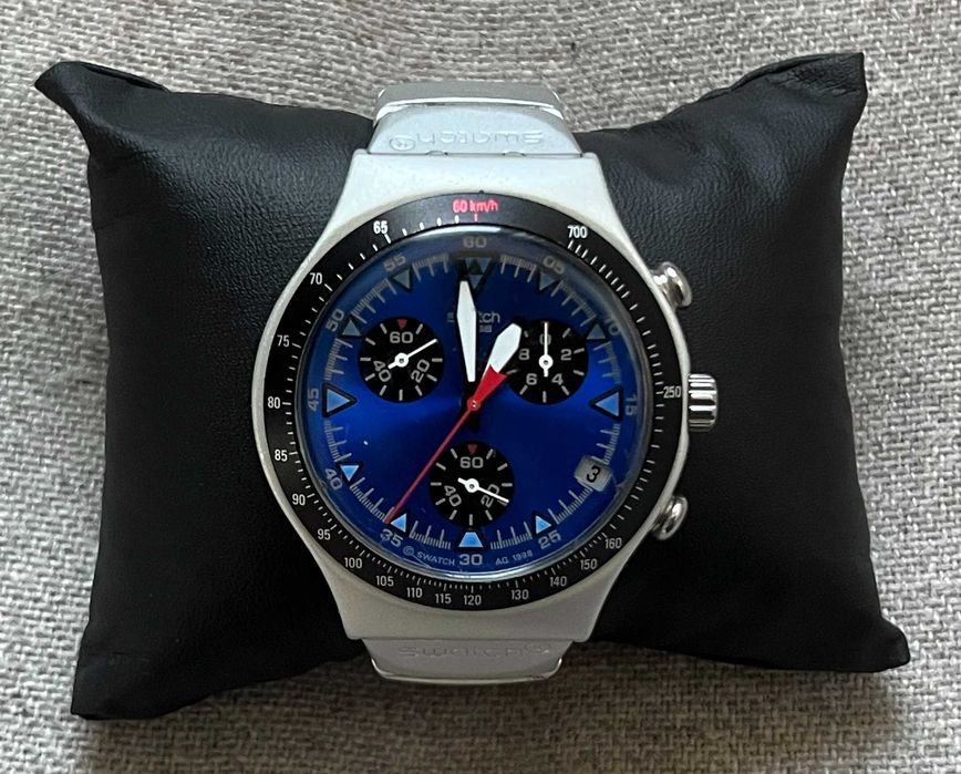 Ceas Swatch Irony Chronograph 1998  cadran albastru 39mm Swiss Made