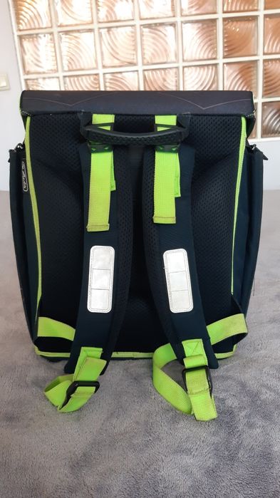 Herlitz Ученическа Раница Зелен Дракон робот. Ергономична