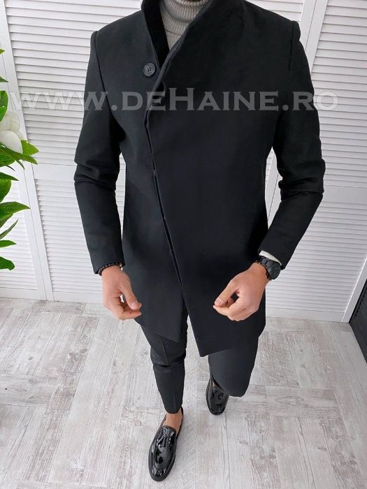 Palton barbati asimetric slim fit