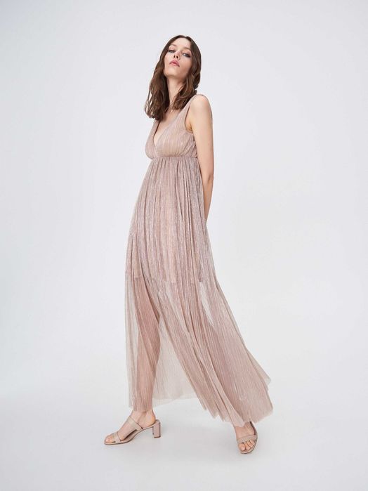 Rochie de ocazie cu fir metalic Sinsay