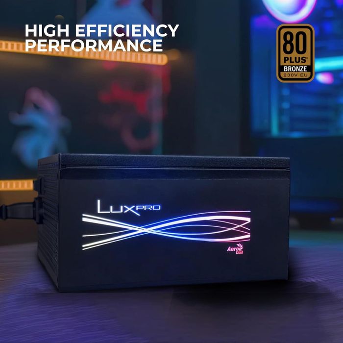 Sursă alimentare modulară Aerocool Lux RGB M550W,80Plus Bronze,sigilat