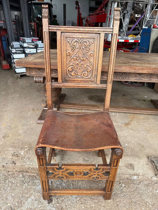 Трапезна маса + 10 стола - антични