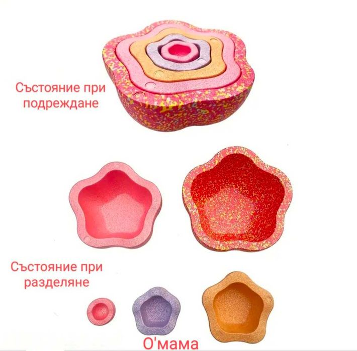 Цветни баланс камъни Stepping Stones - комплект от 5 броя