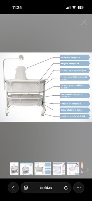 Patut bebe co-sleeper 0-12luni