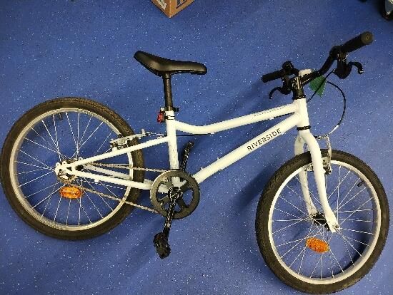 Bicicletă polivalentă Riverside 100 20" alb - (SecondHand) Decathlon