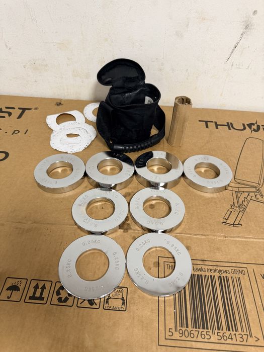 Set discuri cromate olimpice total 5 kg, mai exact; 2x25 kg+2x05 kg+2x0,75 kg+2x1 kg total 5 kg