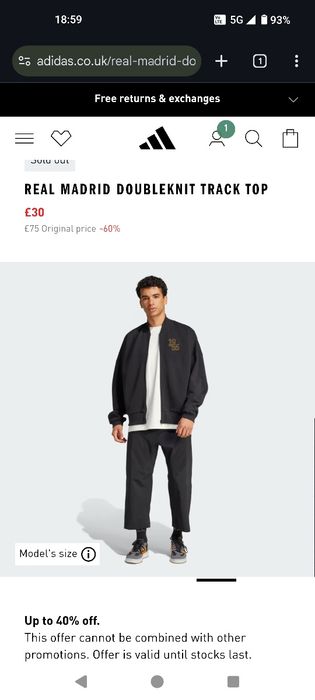 Мъжки суичър Adidas Real Madrid