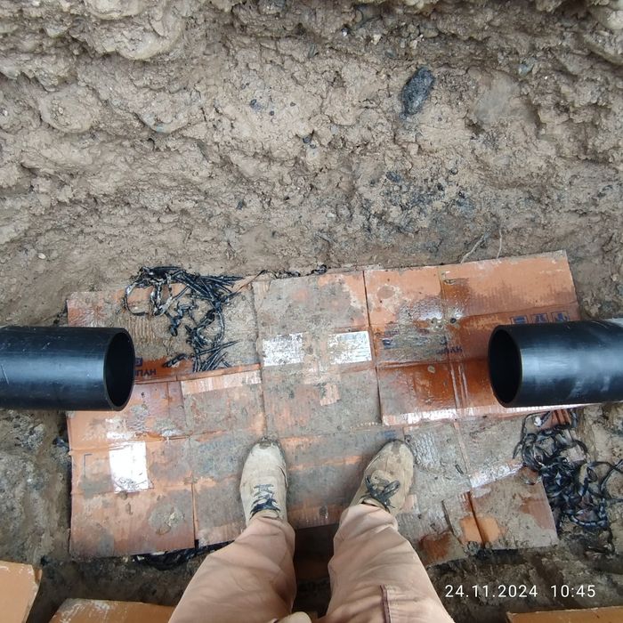 Большые трубы соединяем