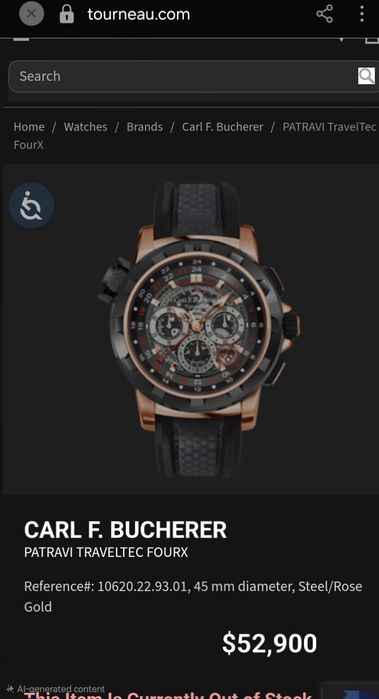 Carl F Bucherer full gold editie limitata 125buc