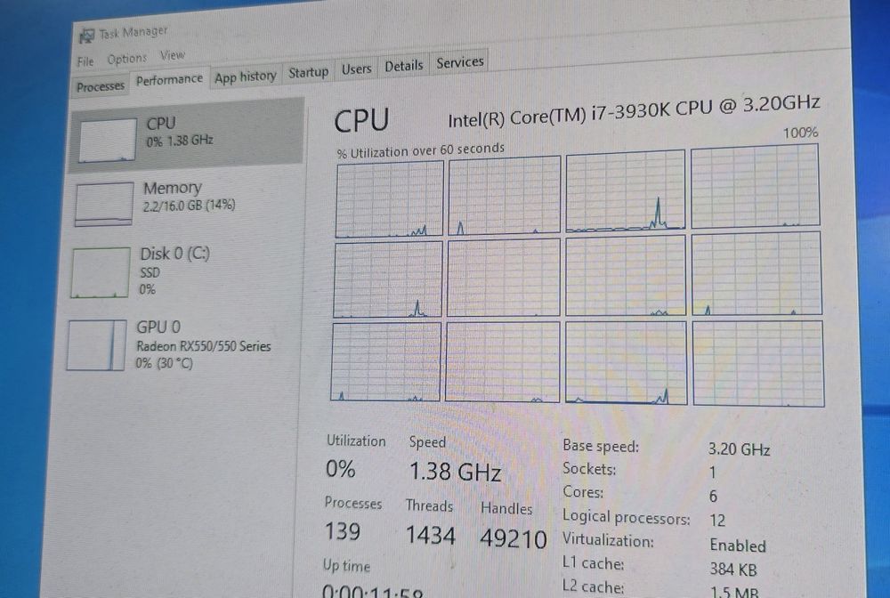 Kit gaming i7 12CPUs 16GB RAM
