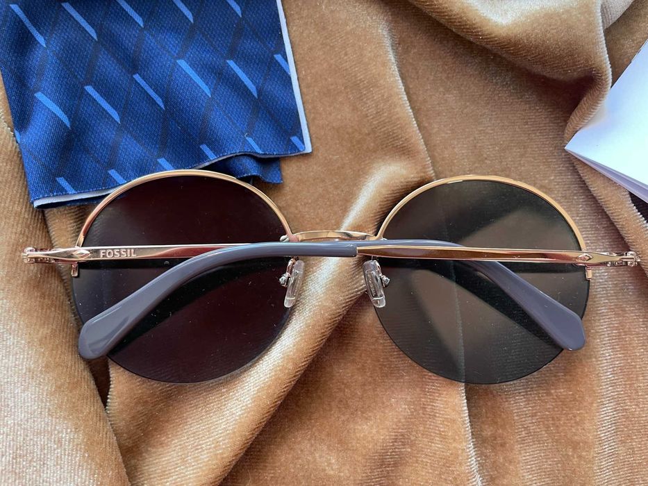Fossil Слънчеви очила, кръгли, огледални, 56-19-140