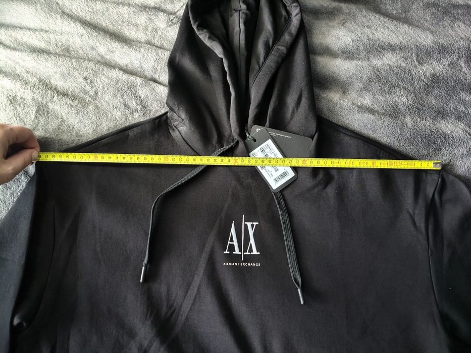Armani Exchange hanorac unisex negru cu logo brodat mărimea S nou