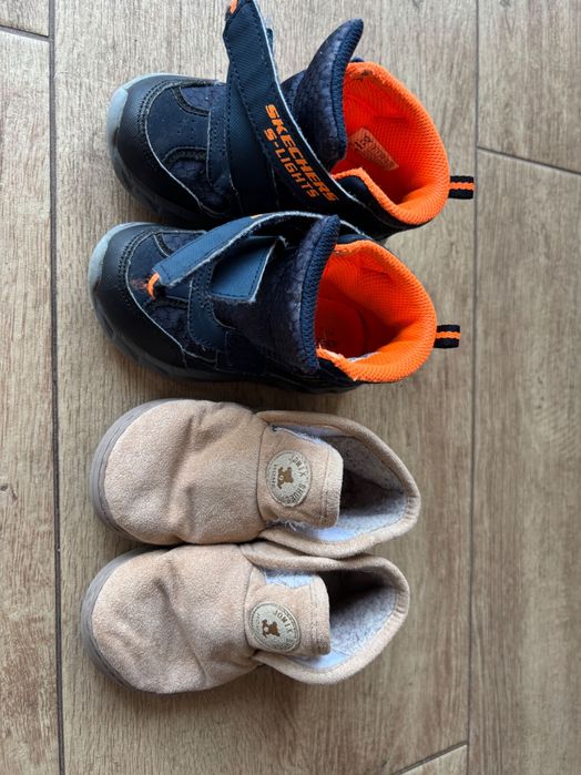Vand adidasi Skechers 24 copii+ papuci de casa 25