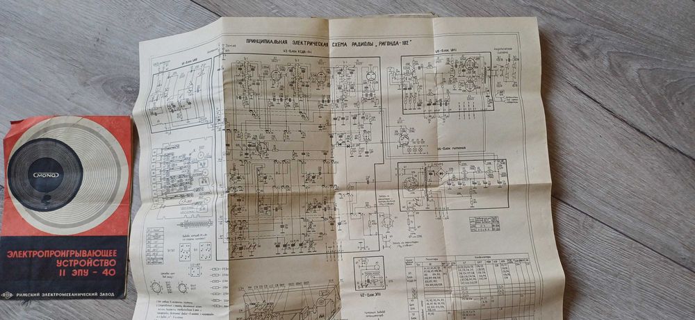 Лампов радио грамофон Ригонда-102
