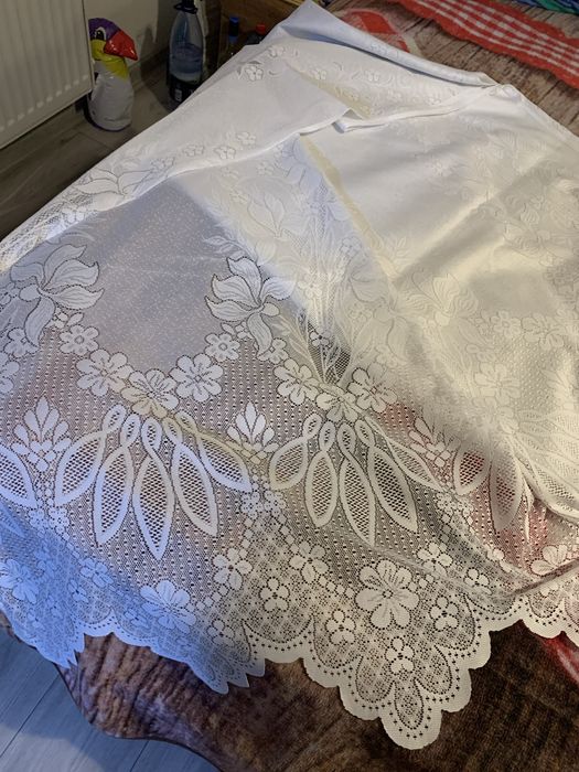 Perdele pascani albe , material romanesc