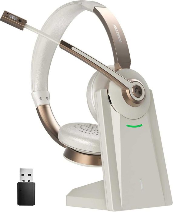 Casca Call Center Wireless cu microfon+baza incarca,REDUS de la 400RON