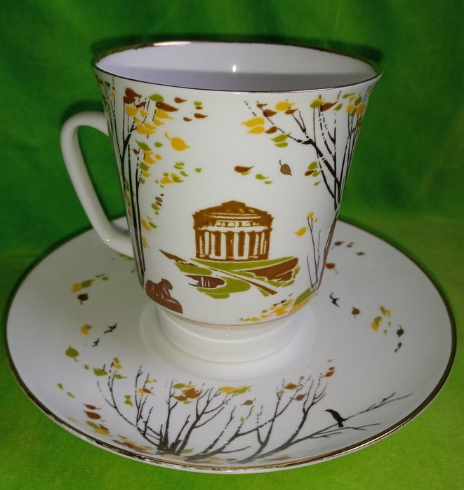 Коллекционная кофейная пара ЛФЗ Осень,худ.О Матвеева,вне гр.