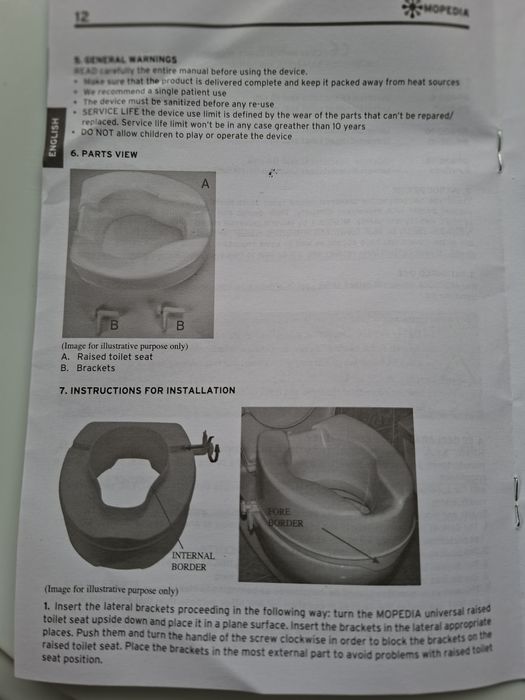 Inâltator wc pentru adulti cu probleme cu genunchi ,gleznâ.Capac toale