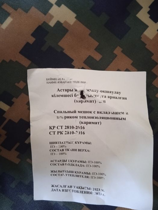 спальный мешок 1 местный