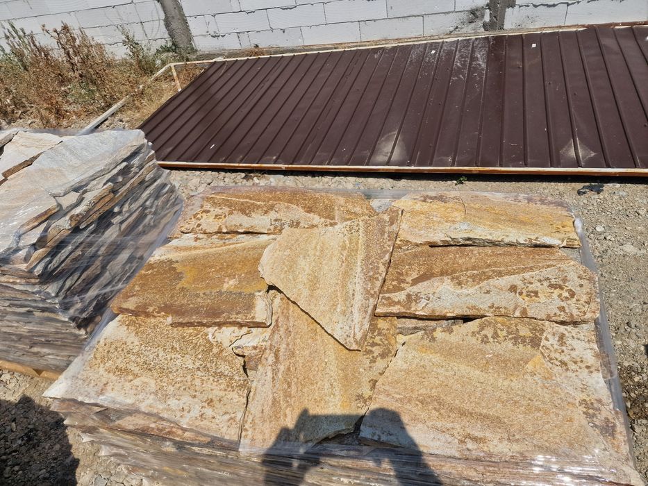 Piatra poligonala naturala de munte, travertin si ardezien