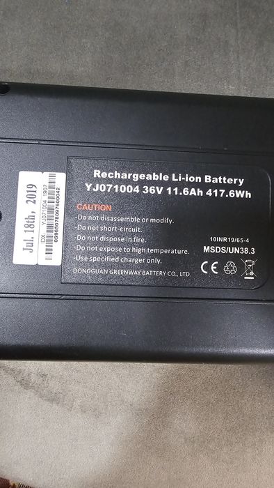 Baterie bicicleta Samsung 36v ,11,6A