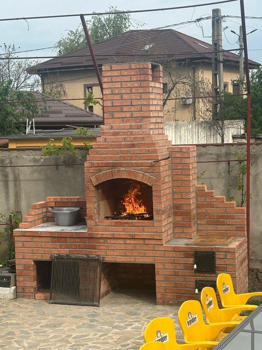 Facem gratare rustic de cărămidă plita țărănească cuptor de pâine afum