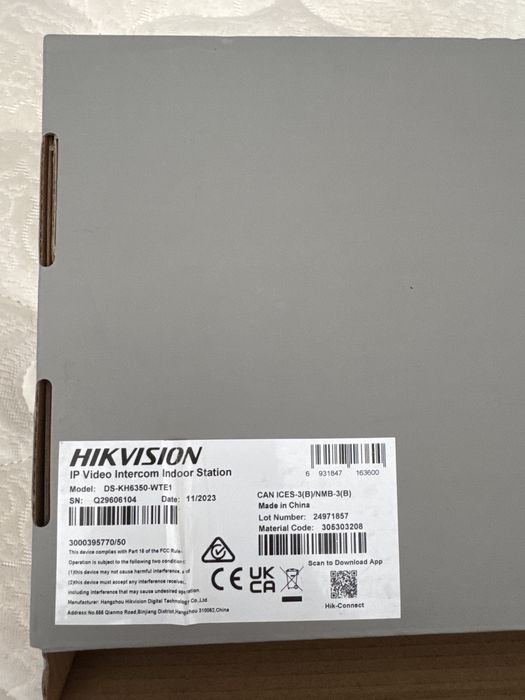 Продам домофон от hikvision