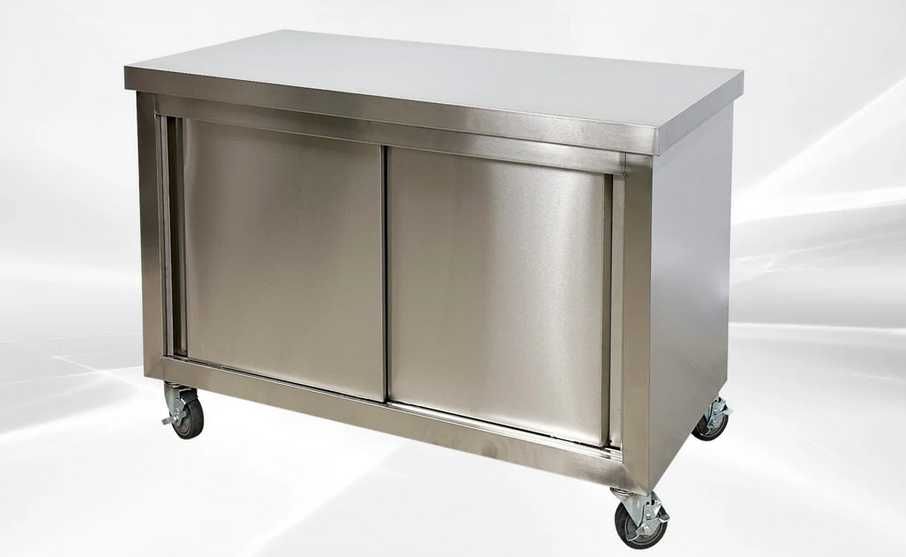 LICHIDARE STOC  Dulap Masa Inox Cu Usi Glisante Dulap Profesional 100 / 120 / 150 / 180 / 200 pe latime 70cm , TRANSPORT Gratis