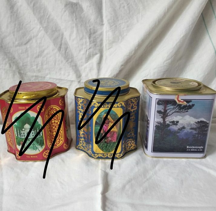 Ретро банка для чая. Индия.