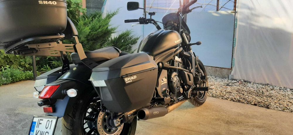 Kawasaki Vulcan S / Evacuare Miller / Top Case + Genti Laterale / Sissy Bar / Parbriz