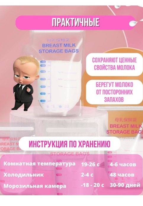 Пакеты для грудного молока