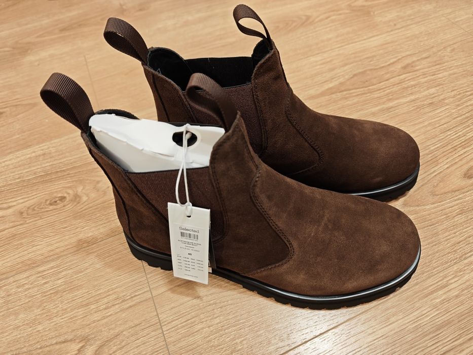 Ghete model Chelsea, piele naturala