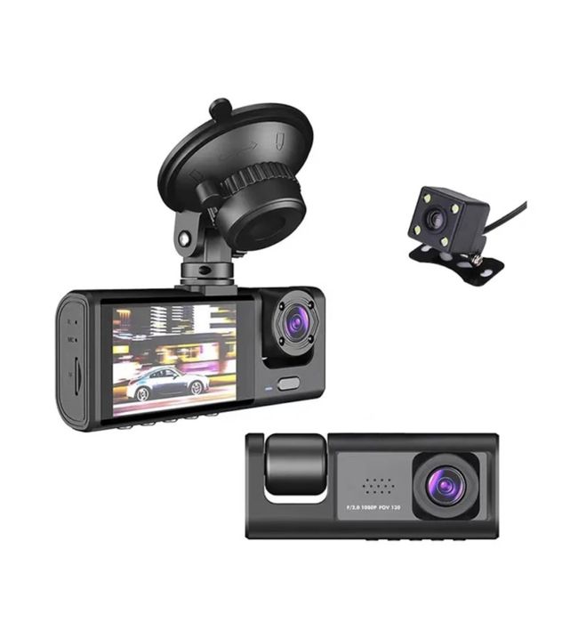 Camera de bord tripla cu Aplicatie wifi , Full HD