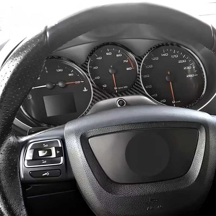 Стикер от Истински Меки Въглеродни Влакна за Табло на Седан Леон MK2