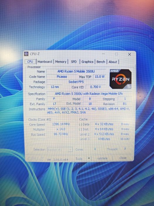Asus Ryzen 5 3500U 12gb DDR4, SSD Intel 512gb, placa video Radeon 2GB cu încărcător Amanet Crangasi Lazar 64767
